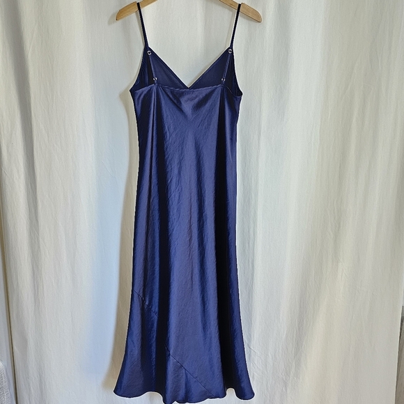 🇨🇦 Aritzia Wilfred Admiral Navy Blue Only Slip Dress - Picture 7 of 16